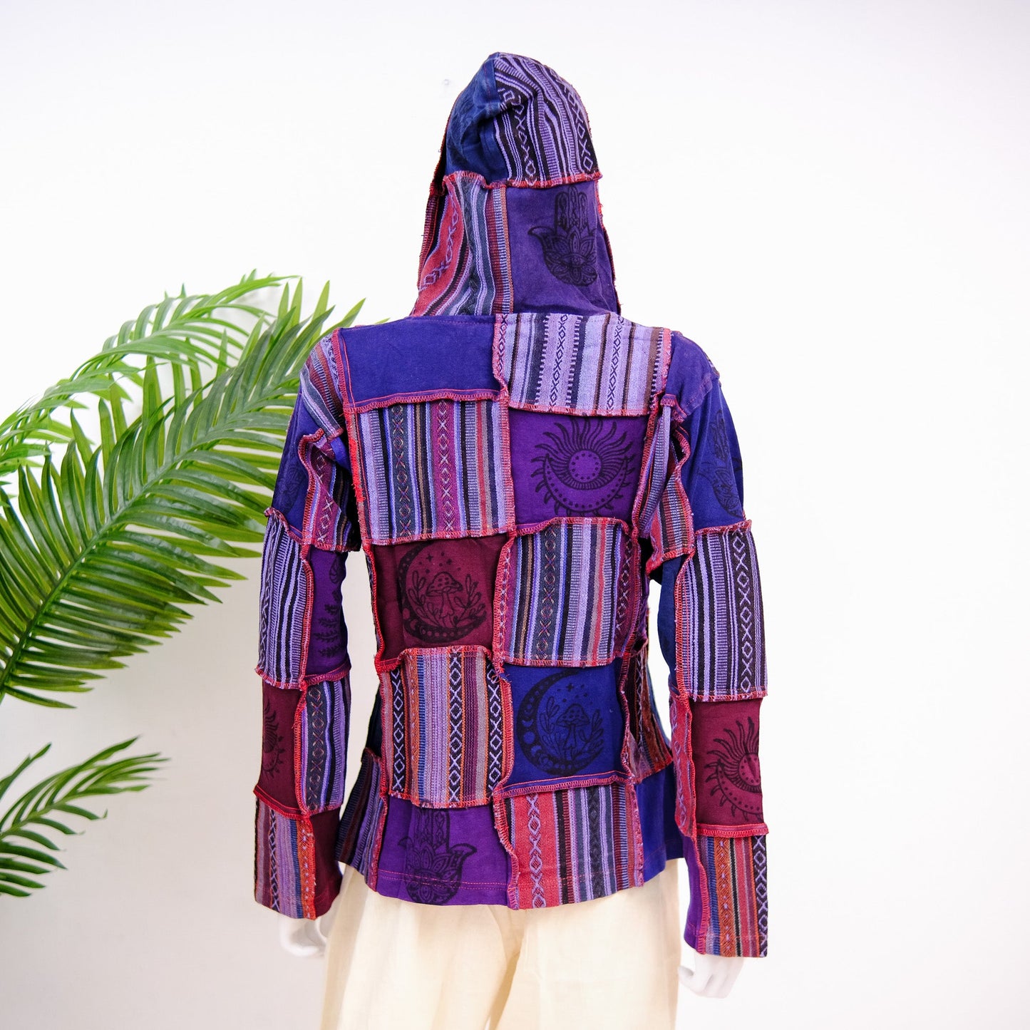 Patchwork Block Print Unisex Jacket