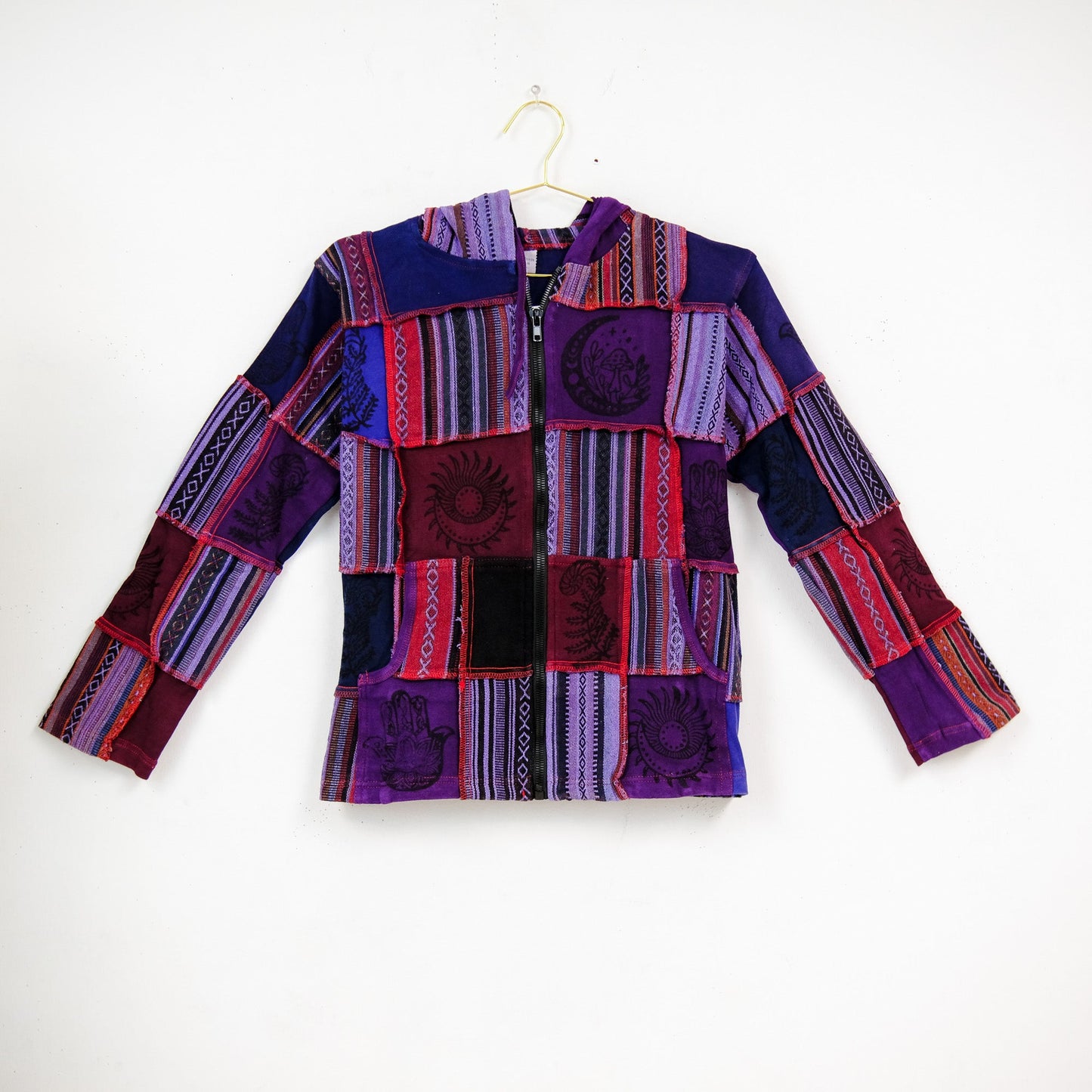 Patchwork Block Print Unisex Jacket