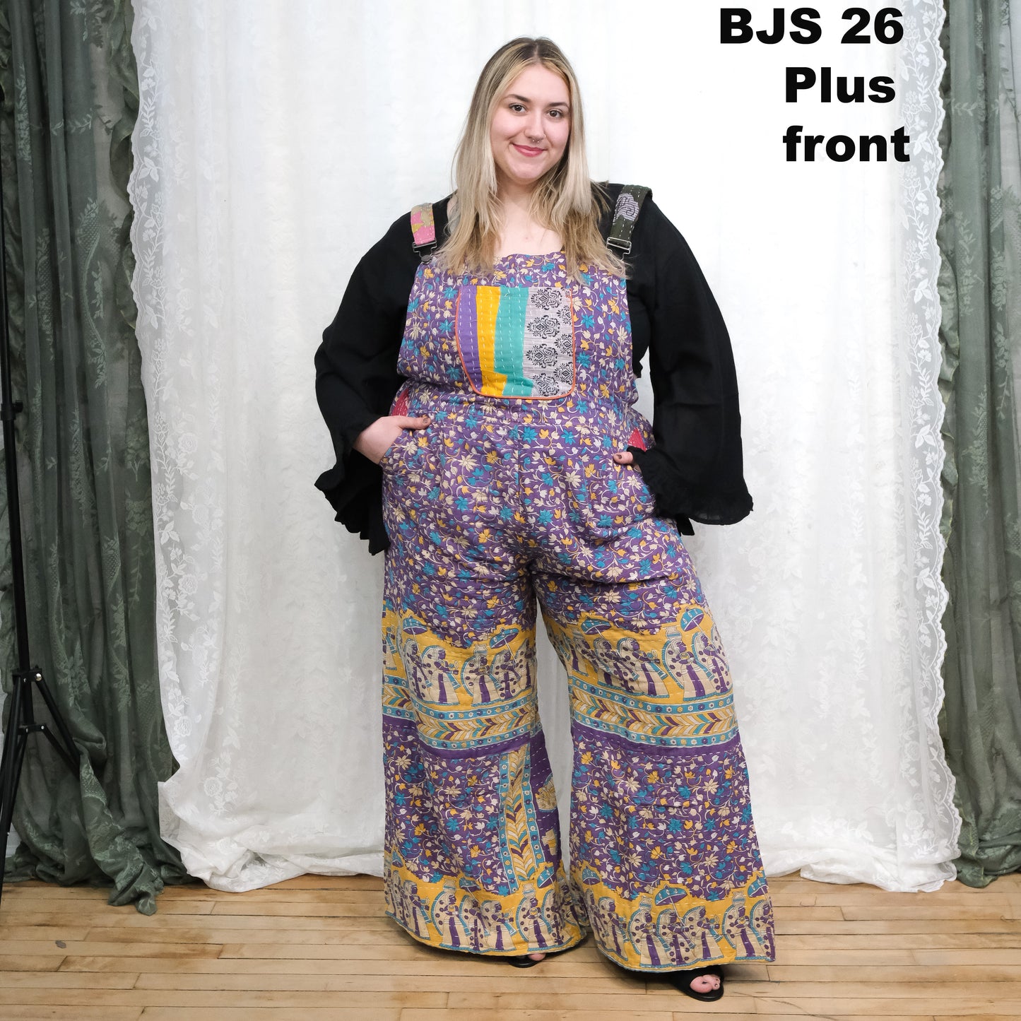 Kantha one of A Kind Boho Bell Bottom Jumpsuit