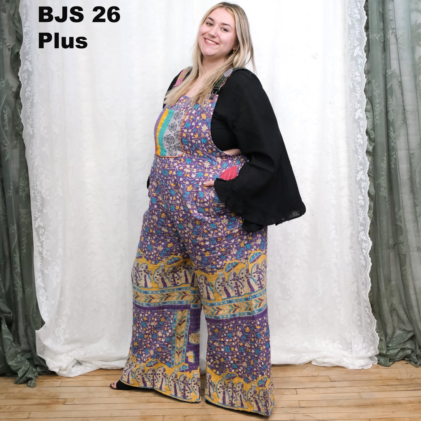 Kantha one of A Kind Boho Bell Bottom Jumpsuit