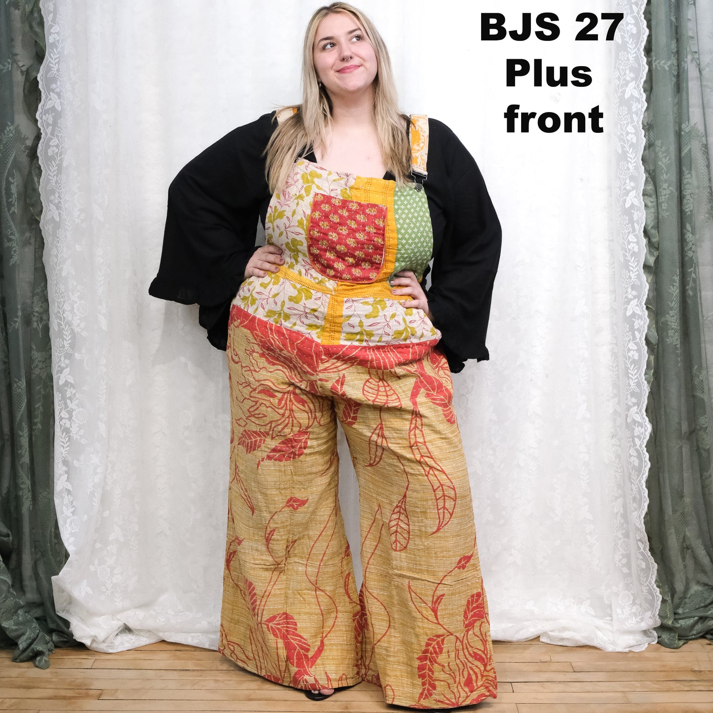 Kantha one of A Kind Boho Bell Bottom Jumpsuit