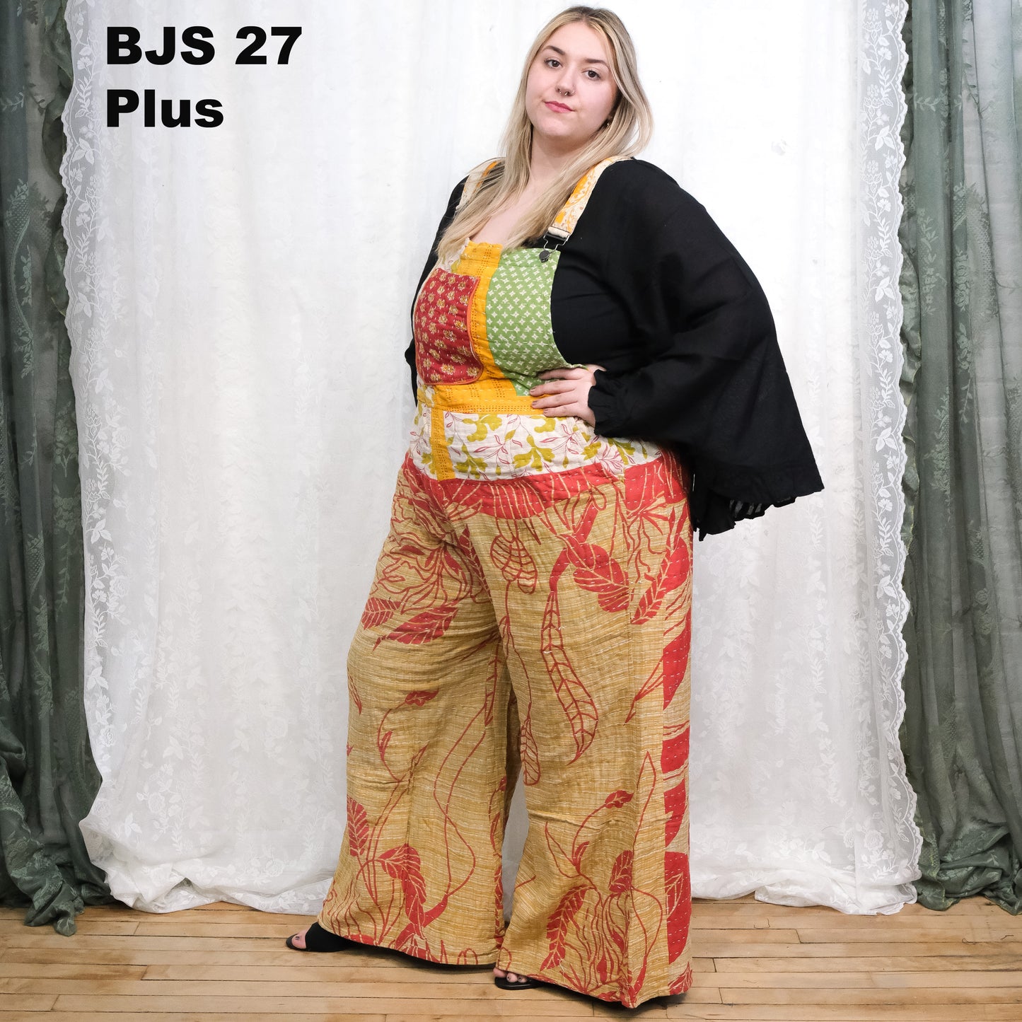 Kantha one of A Kind Boho Bell Bottom Jumpsuit