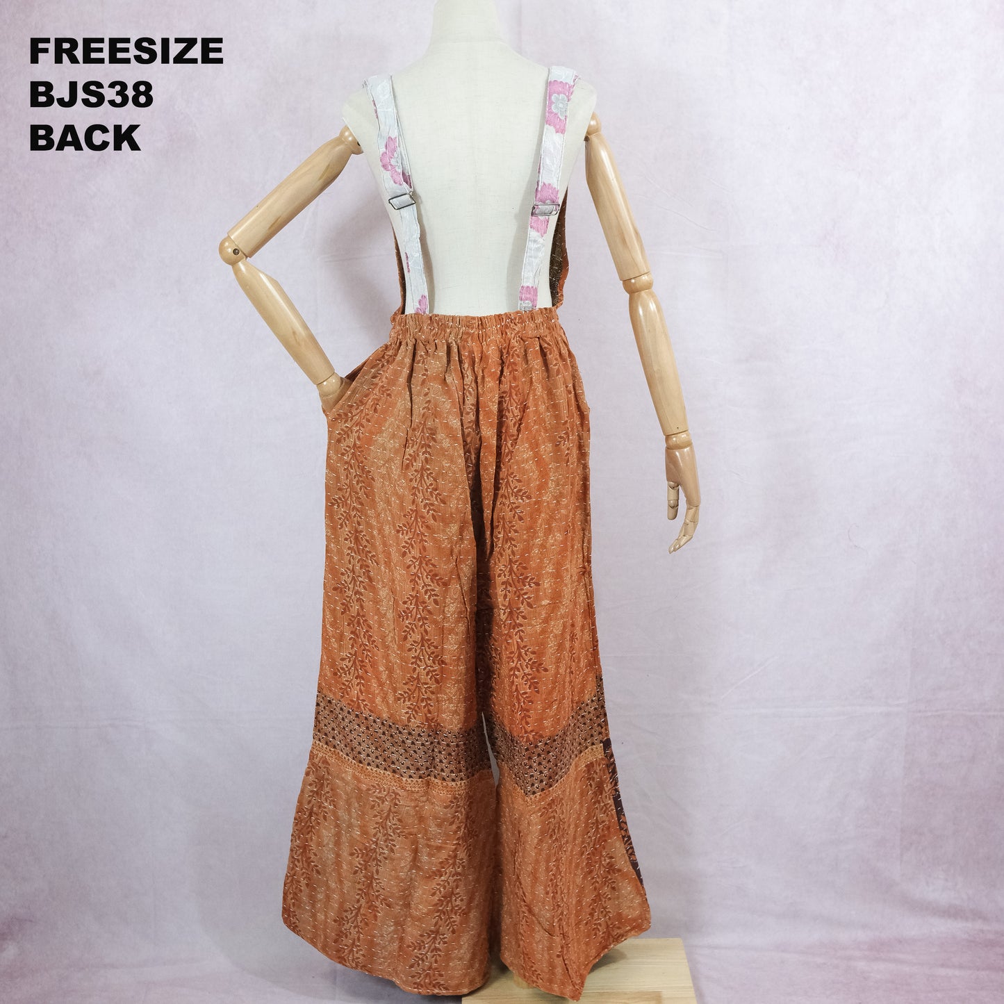 Kantha one of A Kind Boho Bell Bottom Jumpsuit