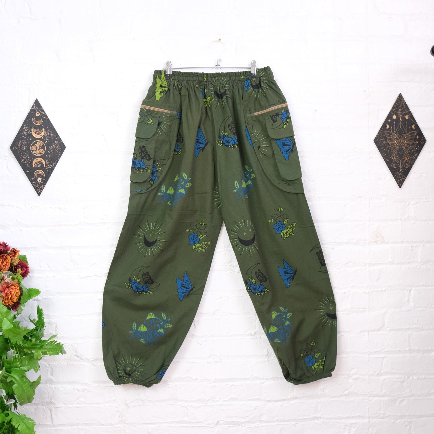 Whimsy Goth Inspired Boho Hippie Unisex Baggy Pants