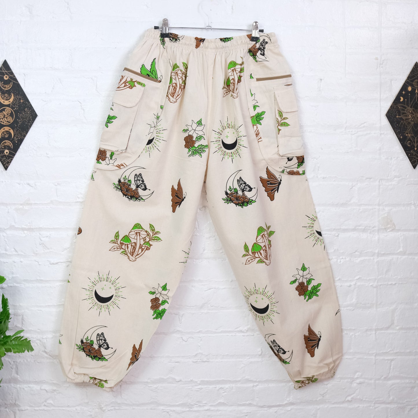 Whimsy Goth Inspired Boho Hippie Unisex Baggy Pants