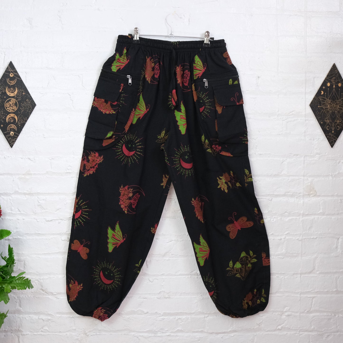 Whimsy Goth Inspired Boho Hippie Unisex Baggy Pants