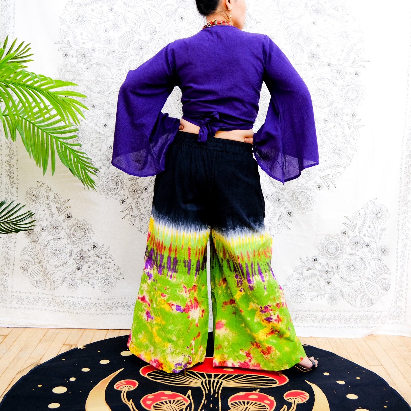 Tie Dye Cotton Palazzo Pants