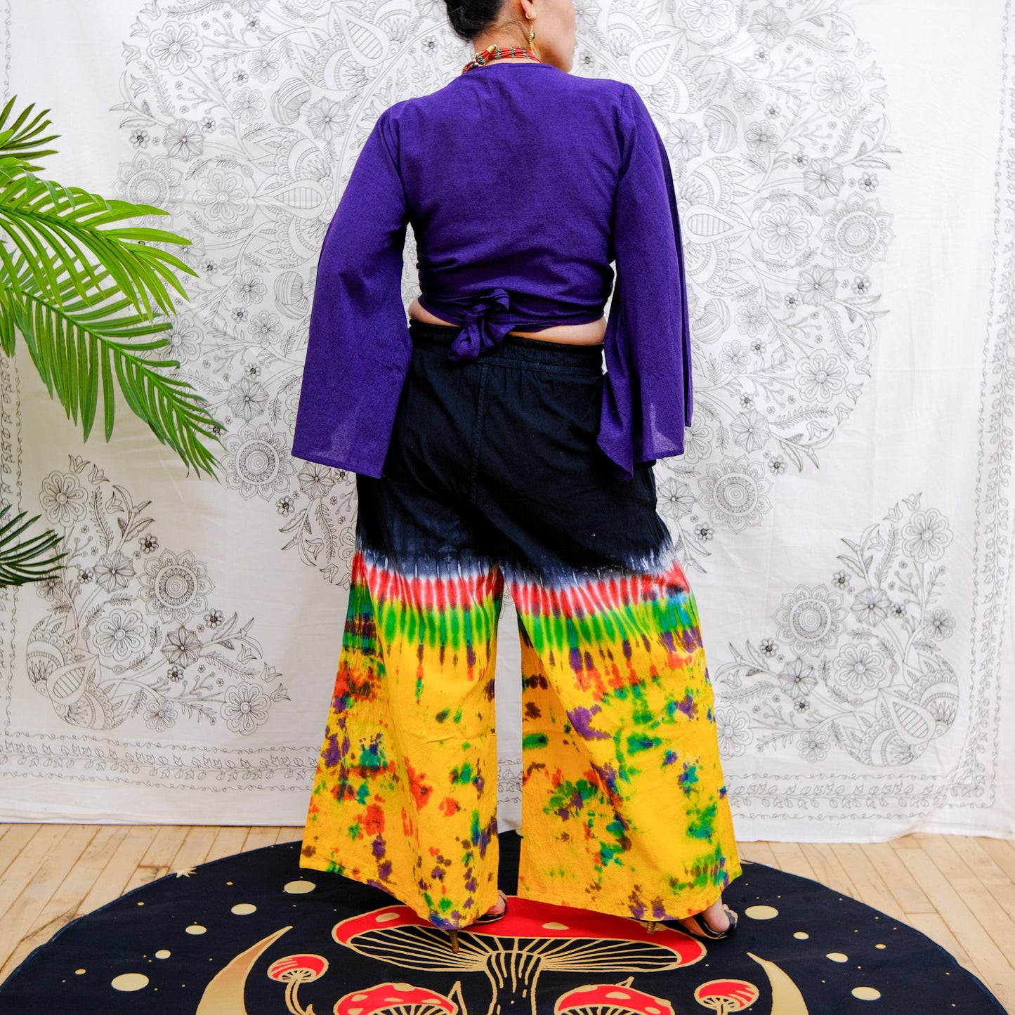 Tie Dye Cotton Palazzo Pants