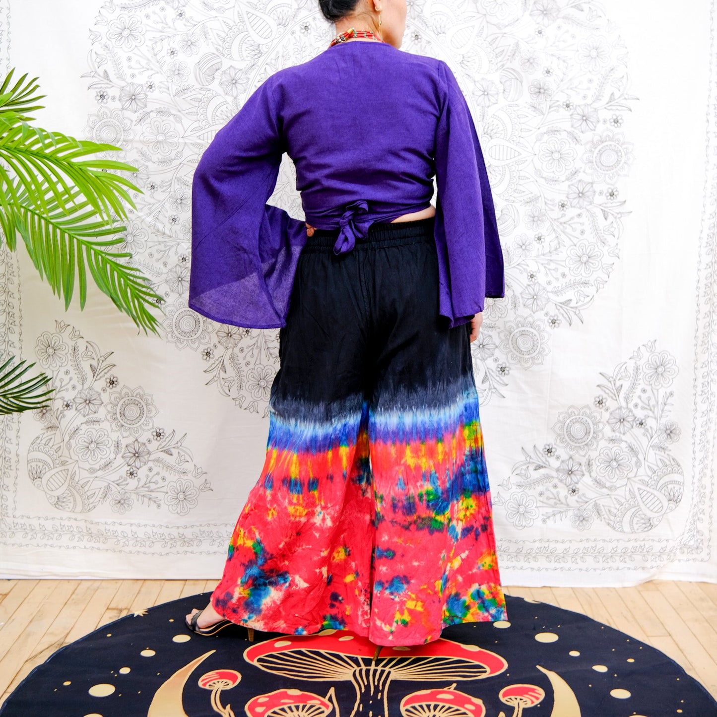 Tie Dye Cotton Palazzo Pants