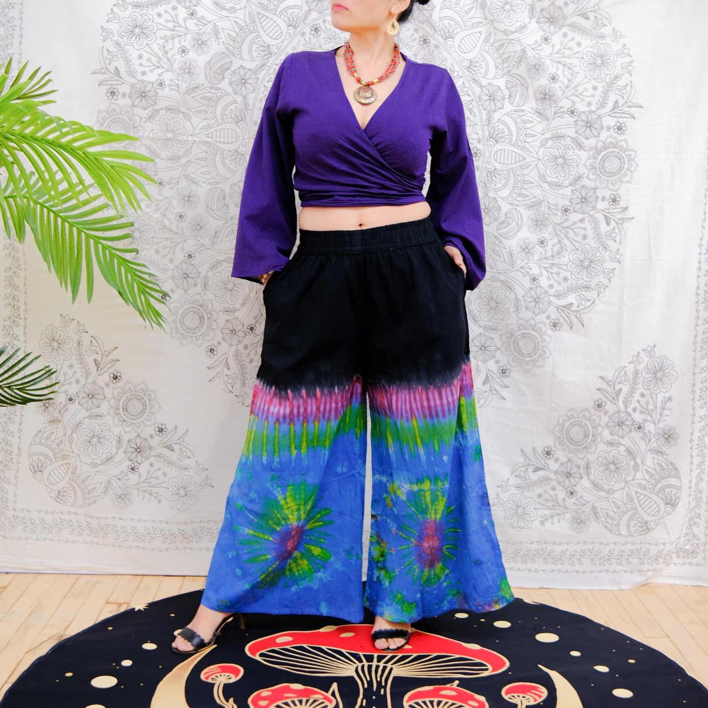 Tie Dye Cotton Palazzo Pants