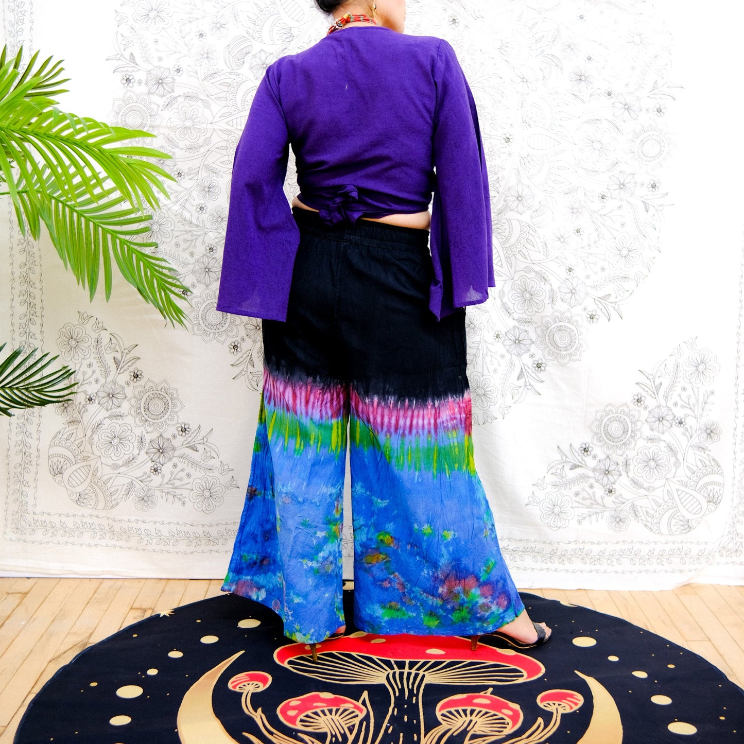 Tie Dye Cotton Palazzo Pants