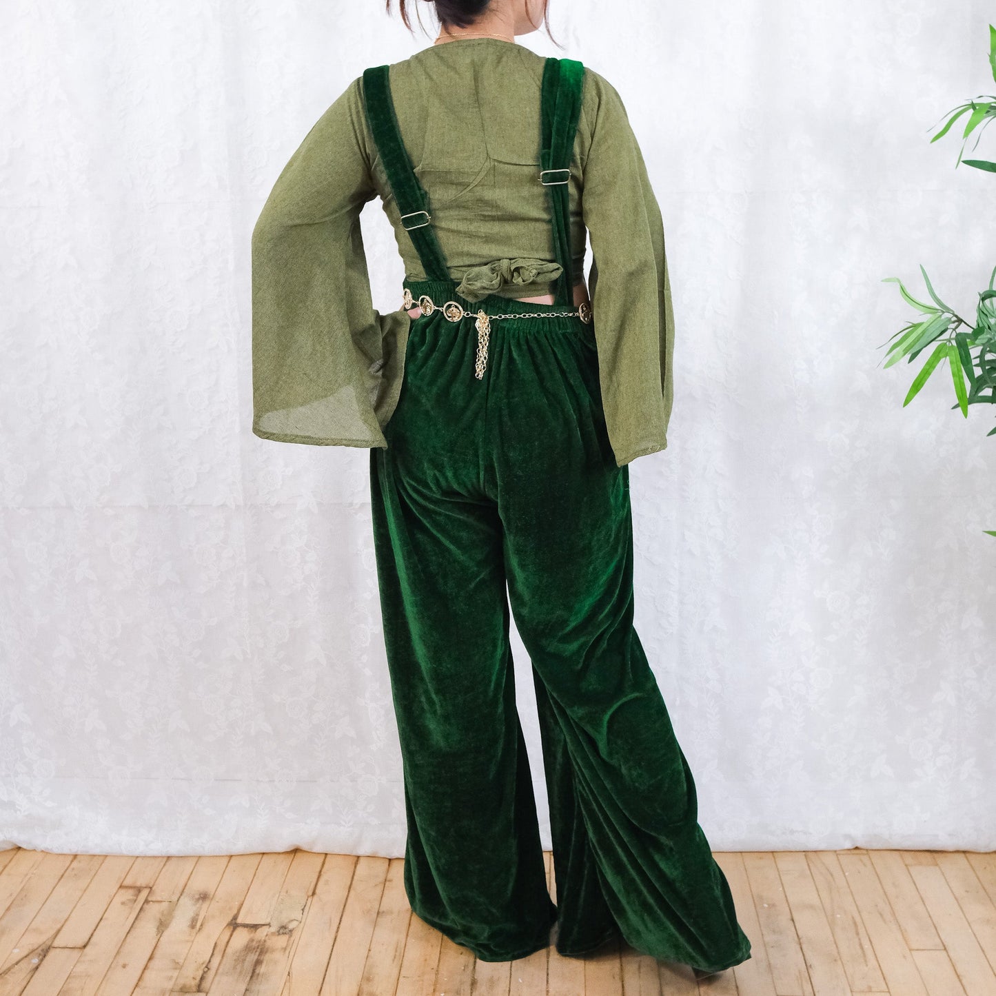 Whimsy Velvet Wide Leg Jumpsuit