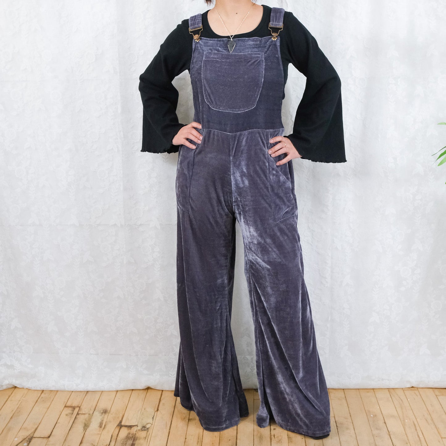 Whimsy Velvet Wide Leg Jumpsuit