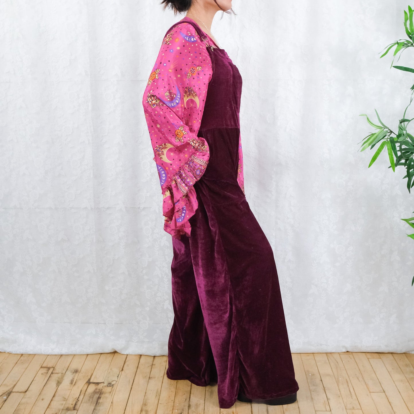 Whimsy Velvet Wide Leg Jumpsuit