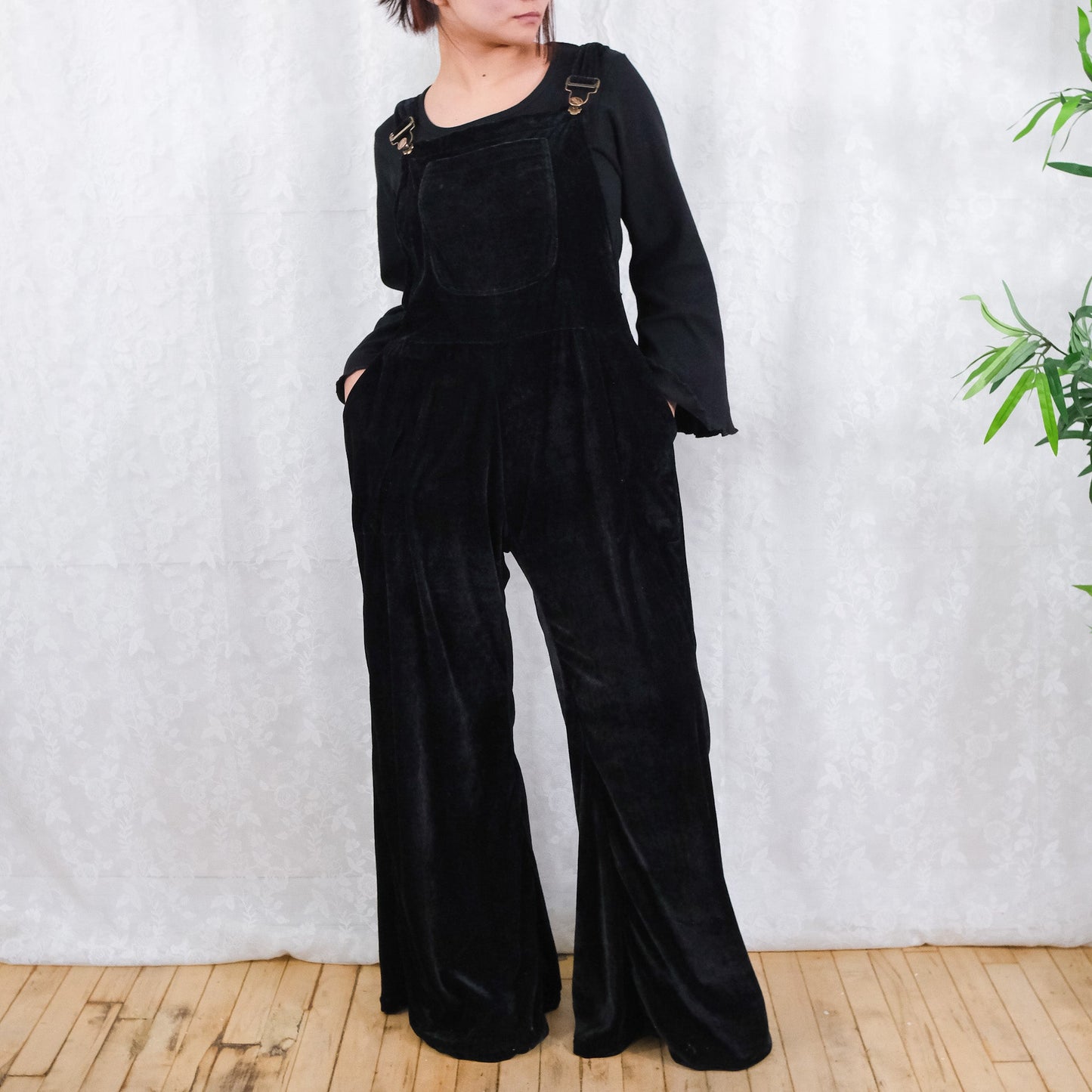 Whimsy Velvet Wide Leg Jumpsuit