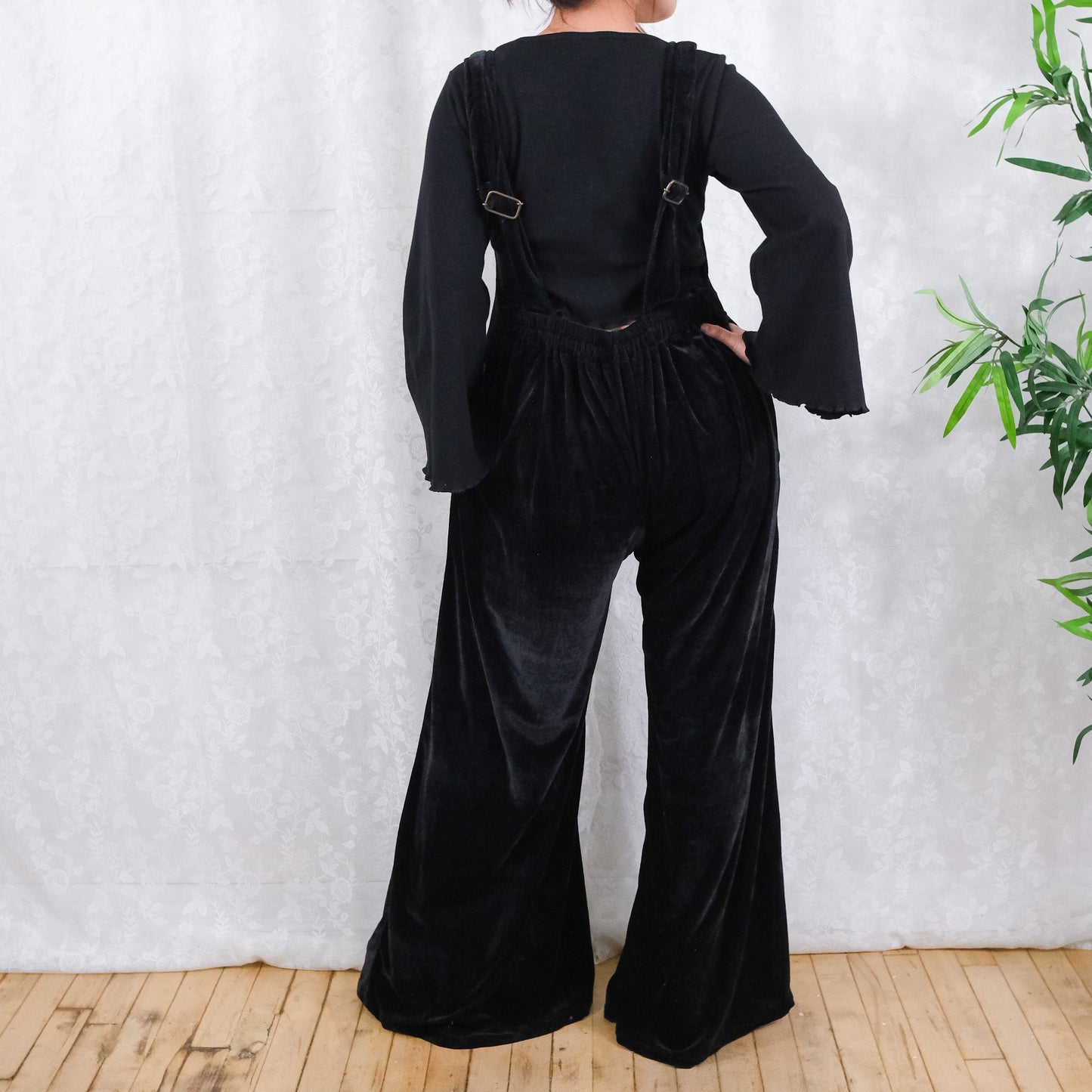 Whimsy Velvet Wide Leg Jumpsuit