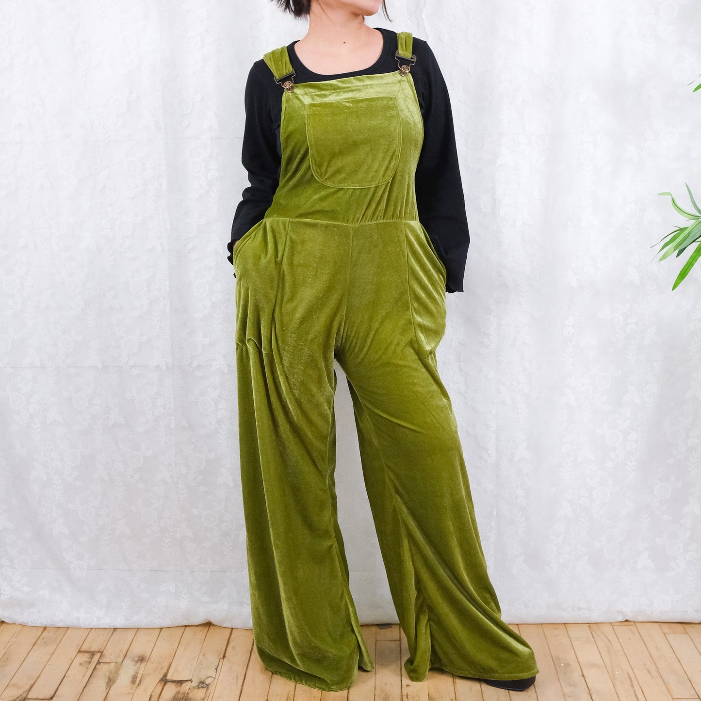 Whimsy Velvet Wide Leg Jumpsuit