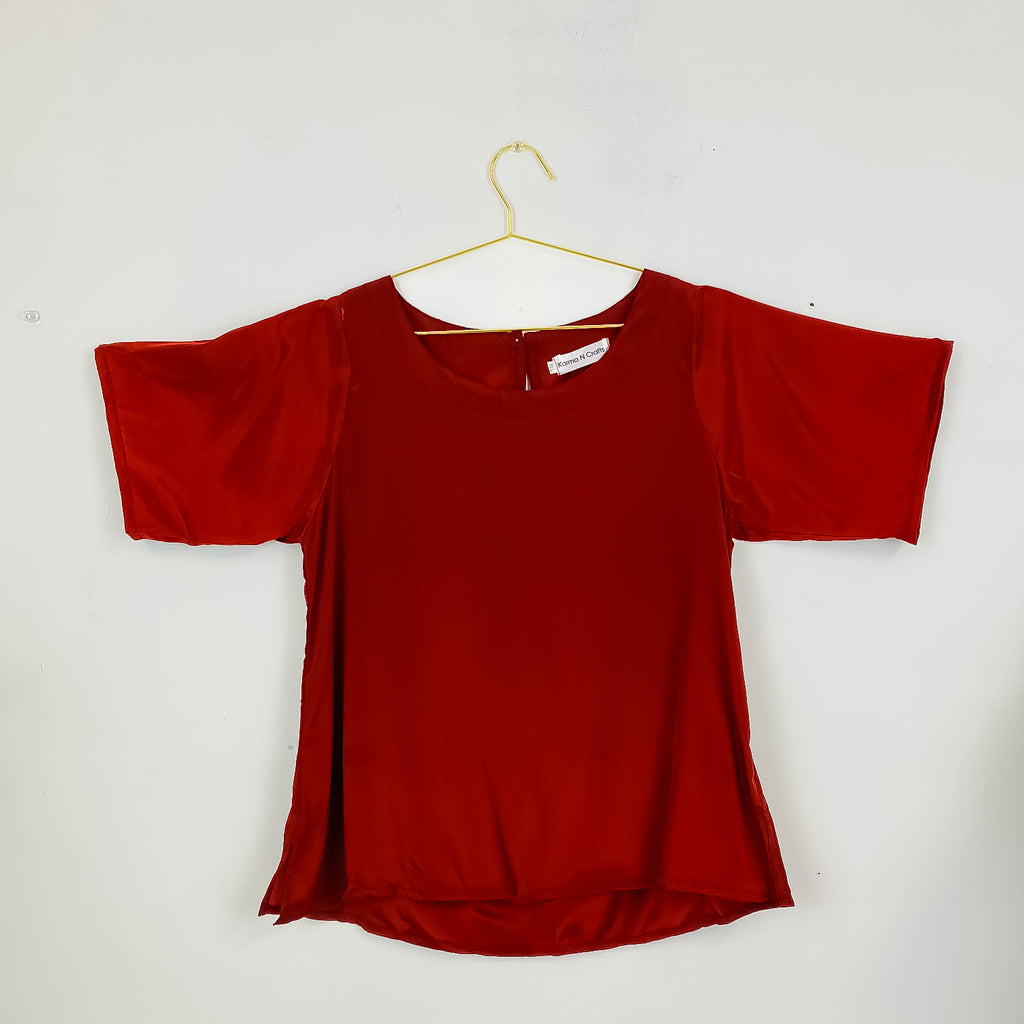 Recycled Silk Casual Top