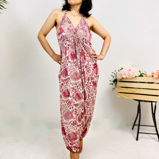 Silk Backless Summer Jumpsuit