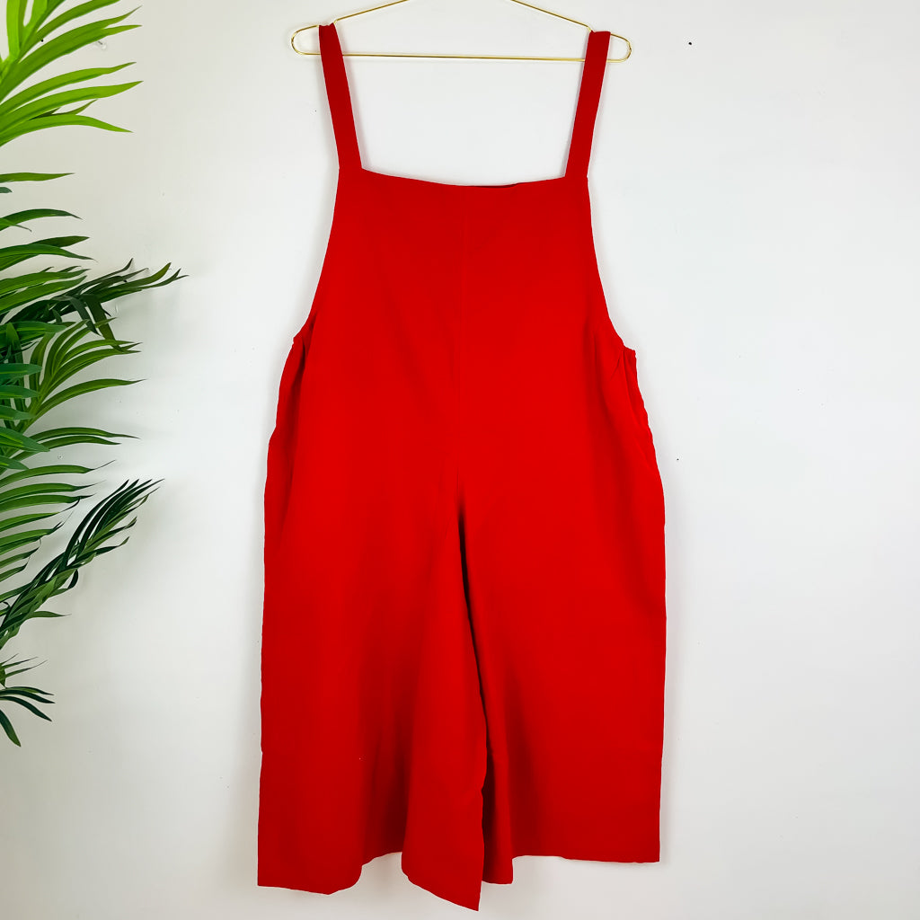 Solid Color Cotton Summer Overalls