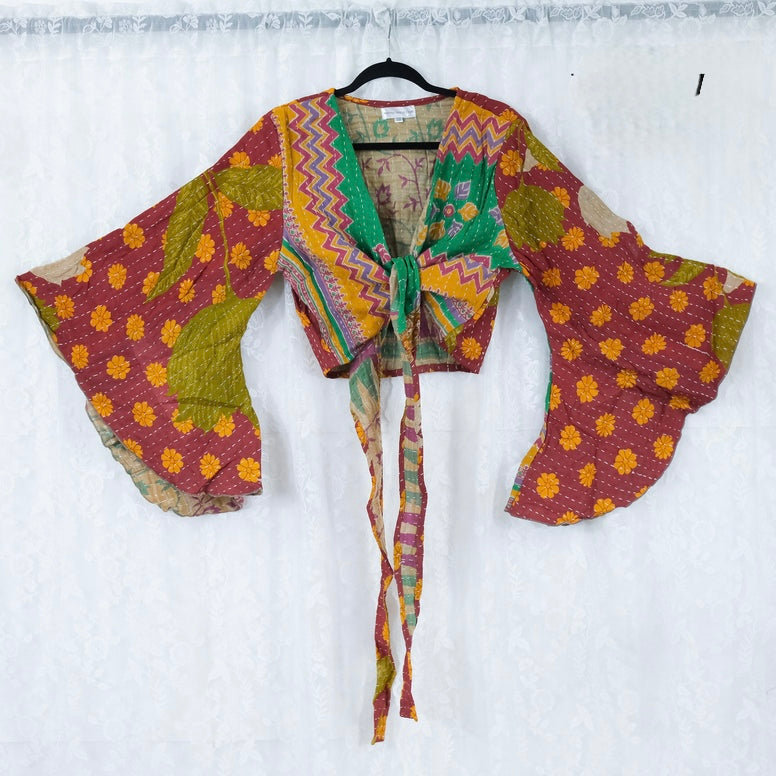 Kantha Boho Wrap Top