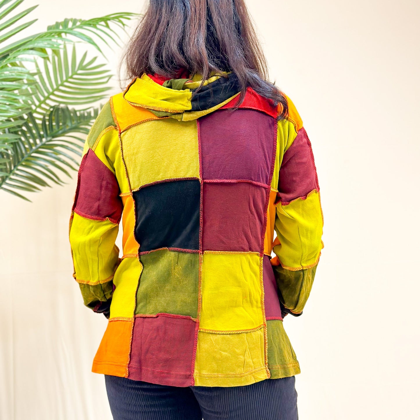 Solid Patchwork Long Sleeve Unisex  Jacket