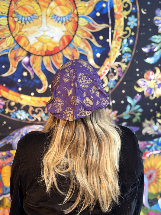 Celestial Mushroom  Boho Cotton Head Wrap (Pack of 5)
