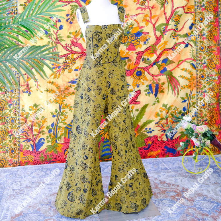 Magical Celestial/Mushroom Wide Leg Jumpsuit