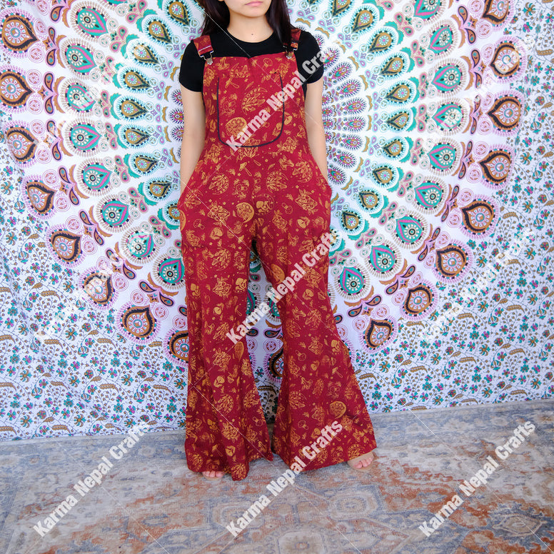 Magical Celestial/Mushroom Wide Leg Jumpsuit