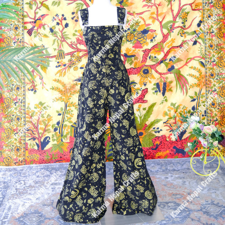 Magical Celestial/Mushroom Wide Leg Jumpsuit