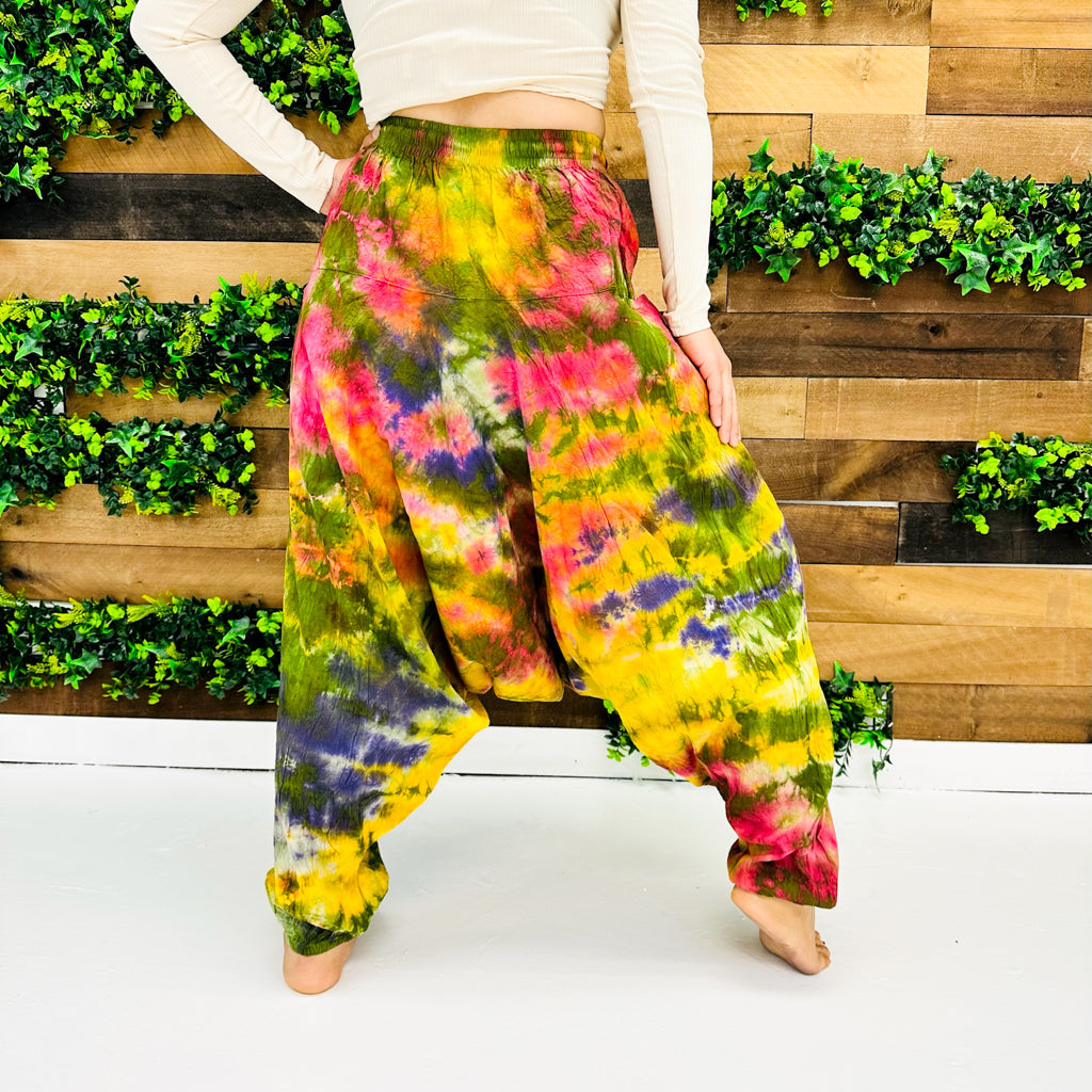 Tie Dye Harem Flowy Genie Pants