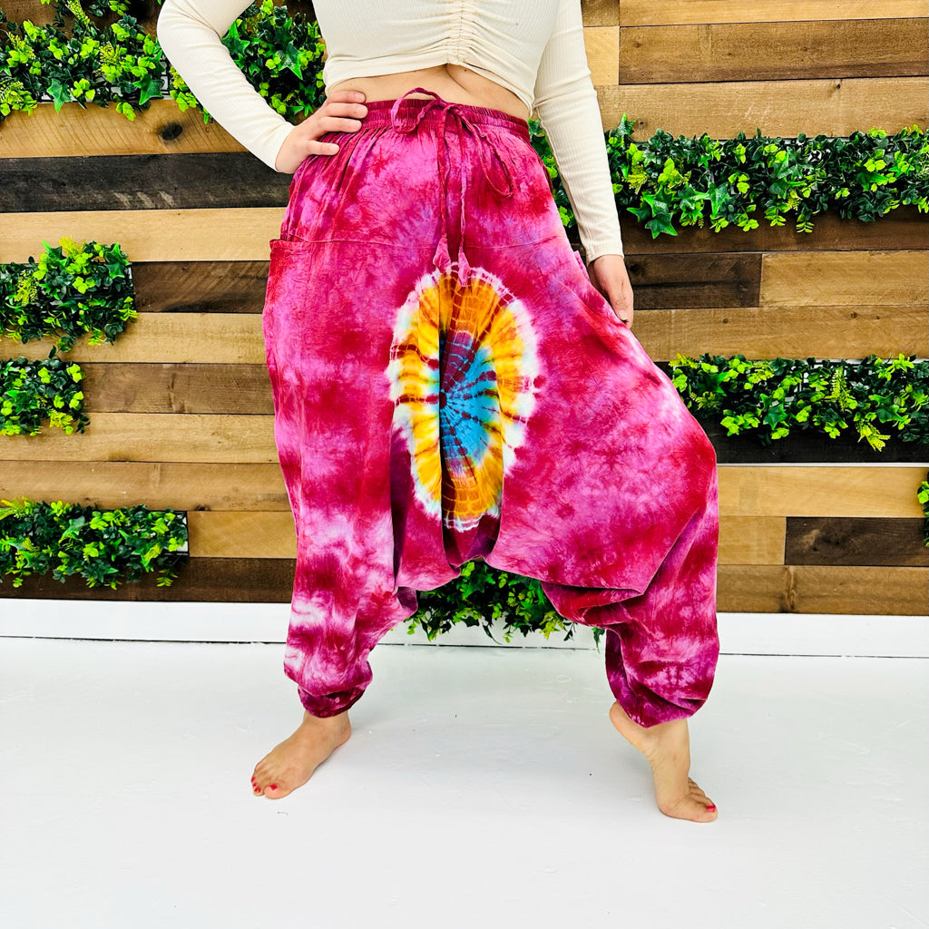 Tie Dye Harem Flowy Genie Pants