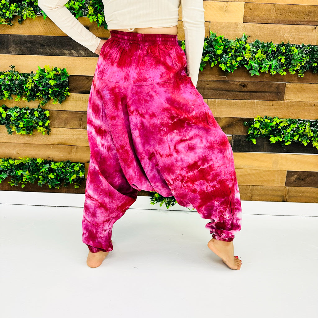 Tie Dye Harem Flowy Genie Pants