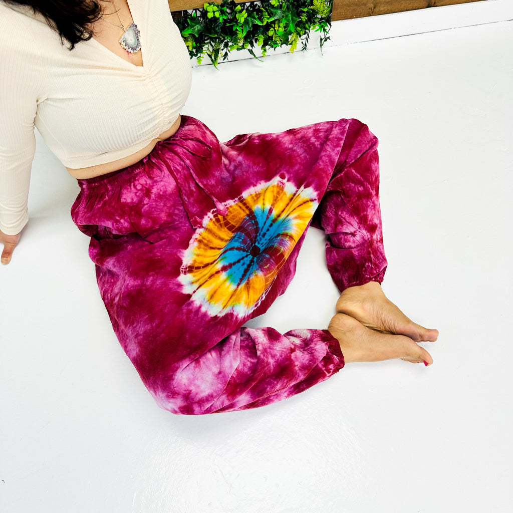 Tie Dye Harem Flowy Genie Pants