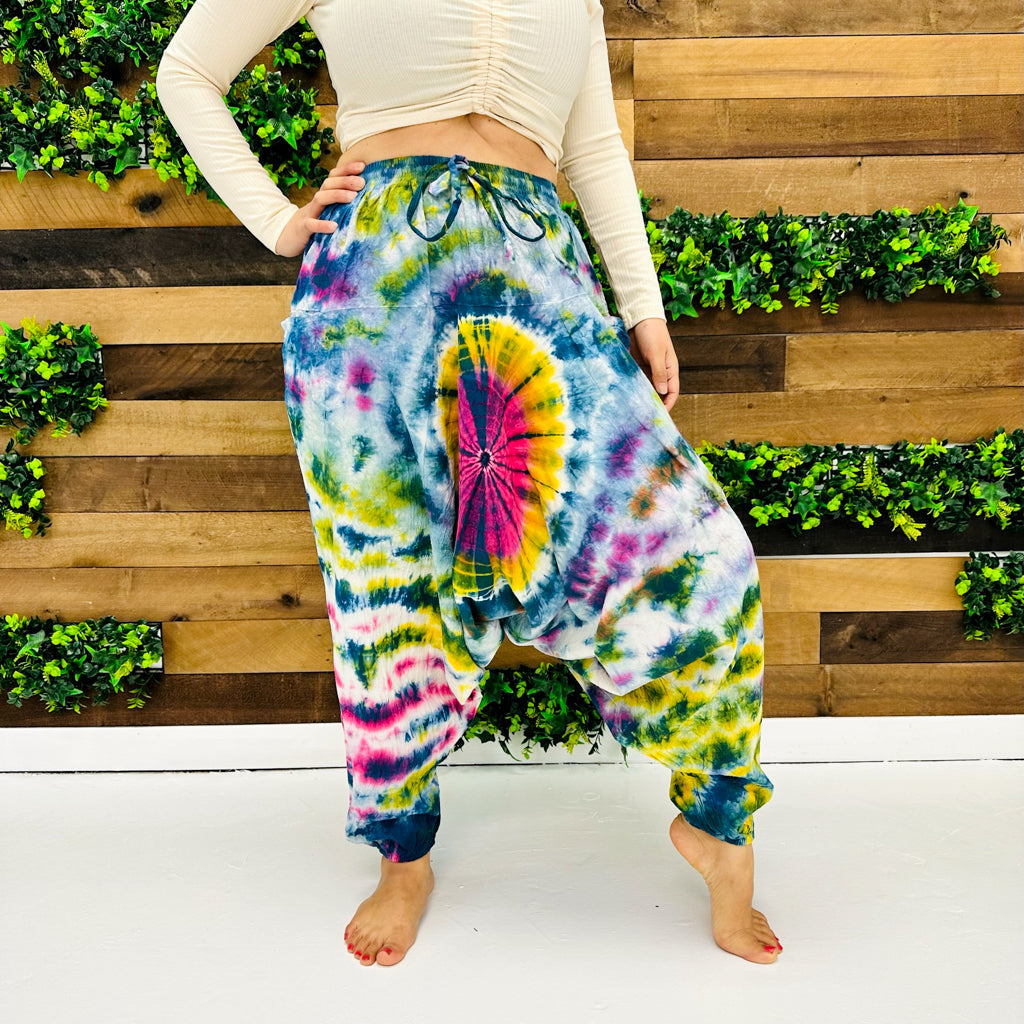 Tie Dye Harem Flowy Genie Pants