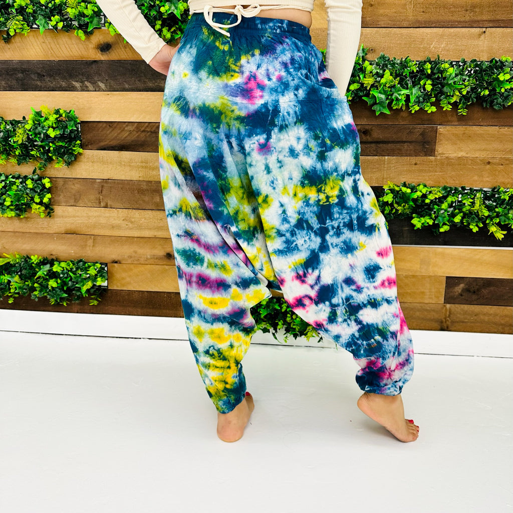 Tie Dye Harem Flowy Genie Pants