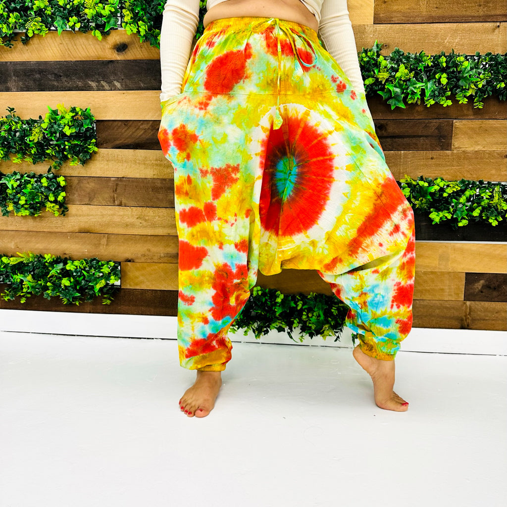 Tie Dye Harem Flowy Genie Pants