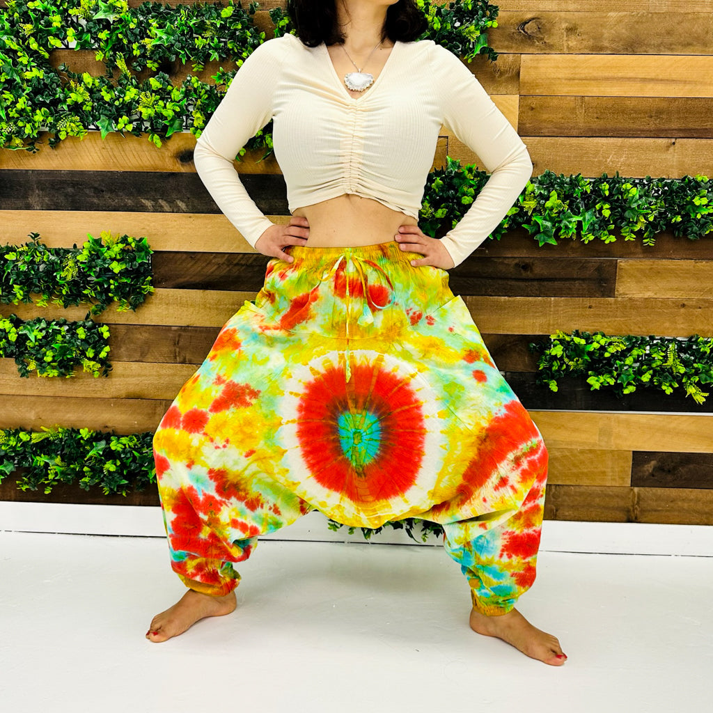 Tie Dye Harem Flowy Genie Pants