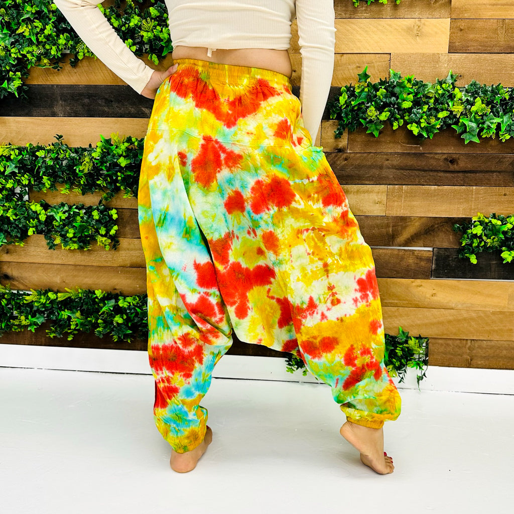 Tie Dye Harem Flowy Genie Pants