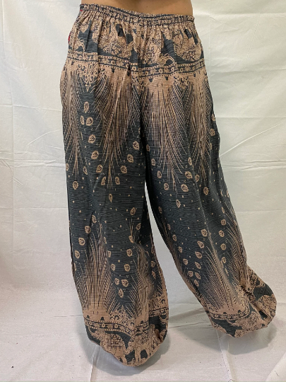 Handwoven Elephant Print Cotton Harem Pants (Pack of 5)