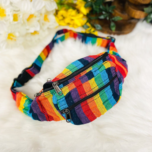 Handwoven Cotton Unisex Colorful/Pride Fanny Packs