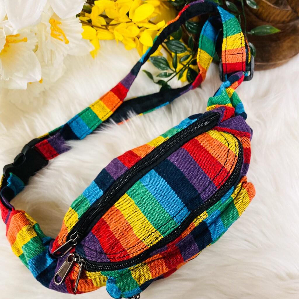 Handwoven Cotton Unisex Colorful/Pride Fanny Packs